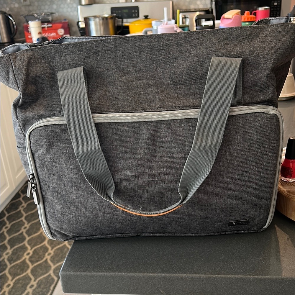 Gray knitting Bag